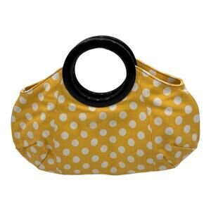 J.Crew Yellow/White Polka Dot Bag
